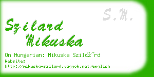 szilard mikuska business card